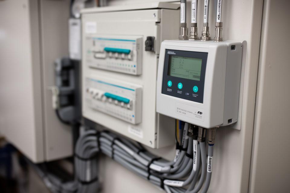 Kompaktes Nachrüstmodul neben einem bestehenden Solarschrank mit sauber geführten Kabeln und beschrifteten Anschlüssen